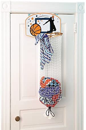 Taylor Toy Basketball Hoop Hamper - Laundry Basket for Kids - Hanging Hamper